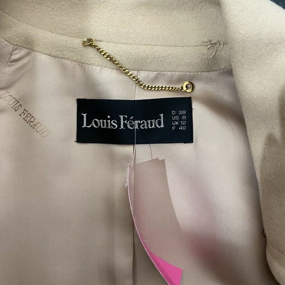 Louis Féraud Blush Pink Wool Swing Coat sz 8 - Picture 6 of 8